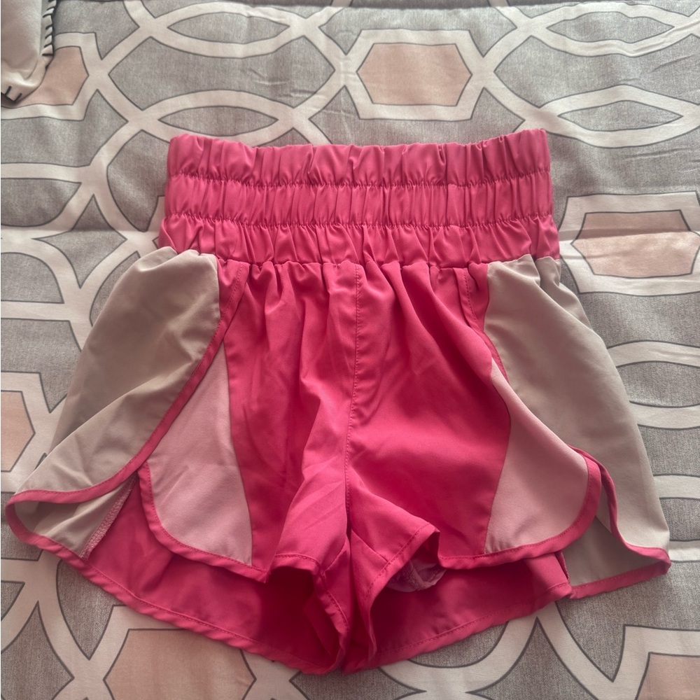 Pink and Gray Athletic Shorts